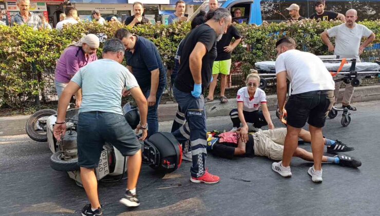 Otomobil ile motosiklet çarpıştı: 1 yaralı