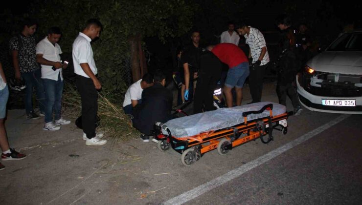 Otomobilin sağından geçmeye çalışan motosiklet sürücüsü yaralandı