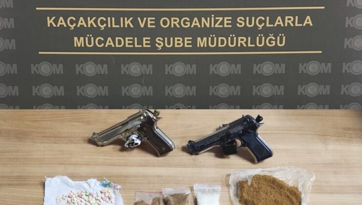 Tabanca ve uyuşturucularla yakalanan şüpheli tutuklandı