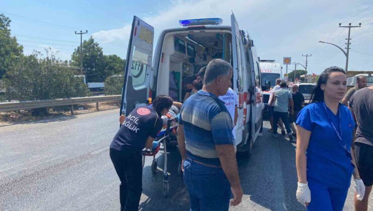 Yolun karşısına geçmek isterken otomobilin çarptığı yaya yaralandı