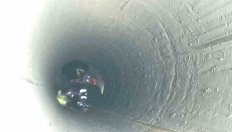 24 metrelik kuyuya düşen işçi yaralı olarak kurtarıldı