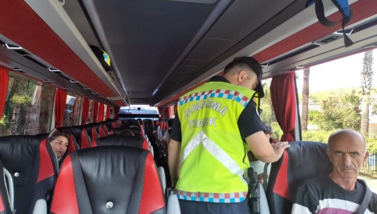 Alanya’da jandarmadan trafik denetimi