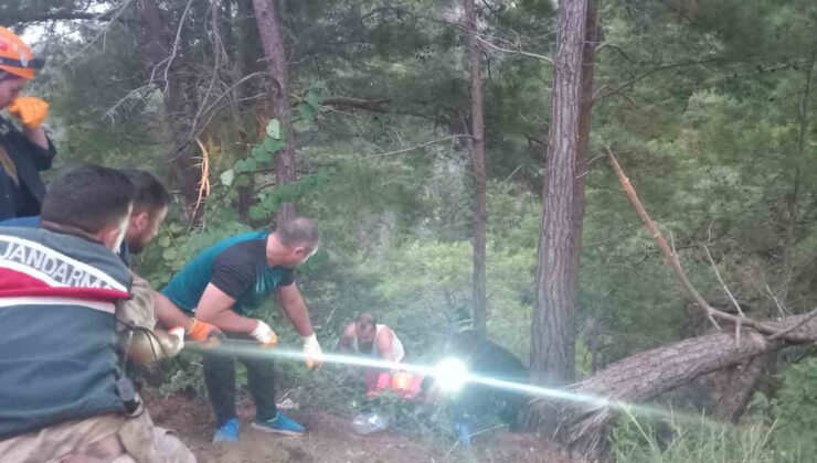 Amanos dağlarında 200 metrelik uçurumdan düşen şahıs, 5 saatlik operasyonla kurtarıldı