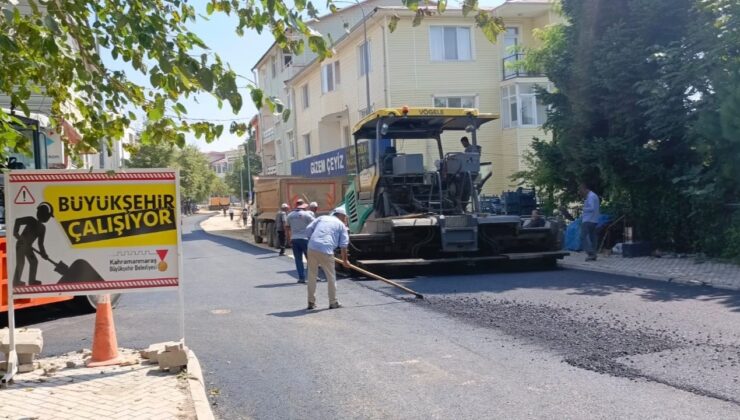 Andırın merkezinde Cumhuriyet Caddesi yenileniyor