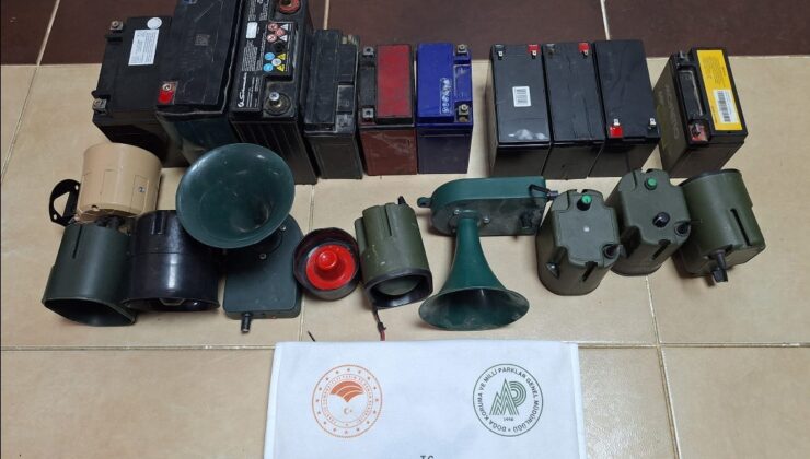 Antalya’da av denetiminde 9 ses cihazı ele geçirildi