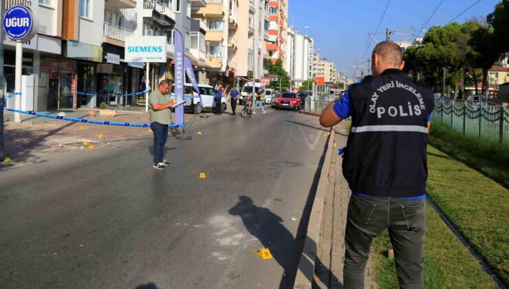 Antalya’da bir işyeri kurşunlandı, yol savaş alanına döndü