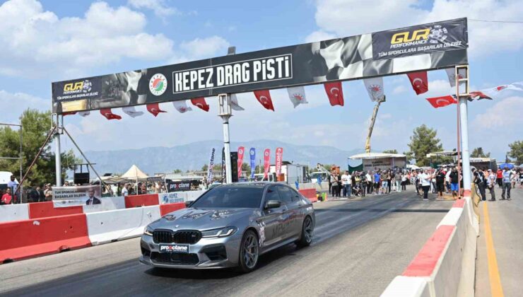 Antalya’da Oto Drag yarışları nefesleri kesti