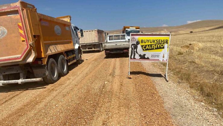 Elbistan’da Yalıntaş – Aksakal Grup Yolu’nu iyileştirme çalışmaları başladı