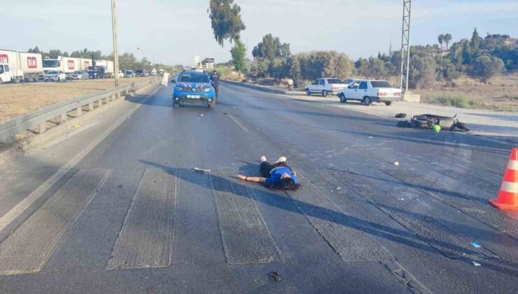 Genç kadını metrelerce savuran kaza güvenlik kamerasında