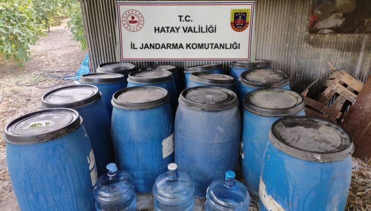 Hatay’da 1550 Litre kaçak alkol ele geçirildi