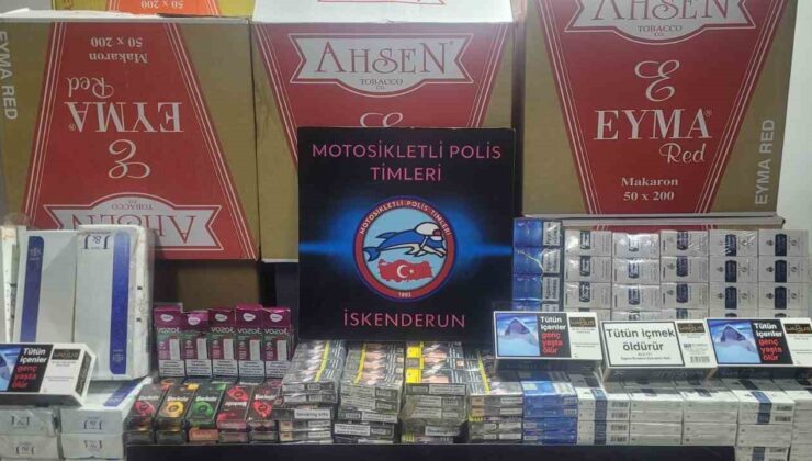 İskenderun’da 130 bin kaçak makaron ele geçirildi