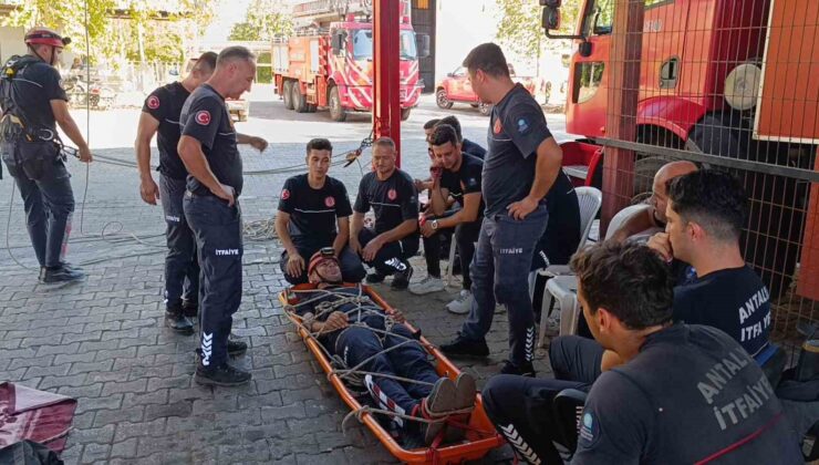 İtfaiye personeline ‘Yüksekte Güvenli Çalışma’ eğitimi verildi