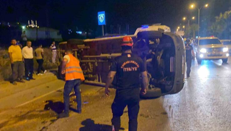 Kahramanmaraş’ta servis aracı kaza yaptı: 9 yaralı