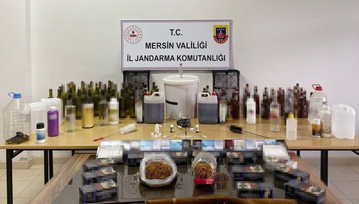 Mersin’de sahte içki operasyonu: 124 litre sahte içki ele geçirildi