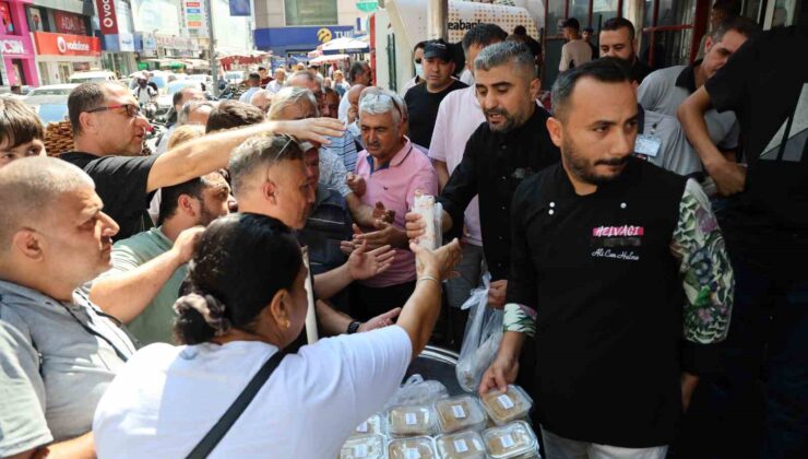 Narin’in anısına helva ve döner dağıtımı izdihama dönüştü