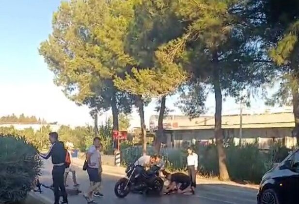 Scooter ile motosiklet çarpıştı, sürücüler yaralandı