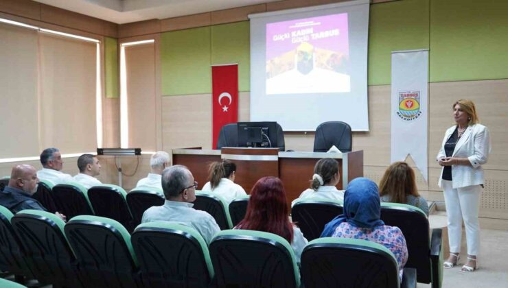 Tarsus’ta belediye meclis üyeleri ’kadına yönelik şiddet’ konusunda bilgilendirildi