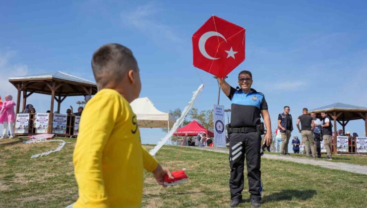 Toplum destekli polislerden 60 özel ihtiyaçlı çocuğa uçurtma şenliği