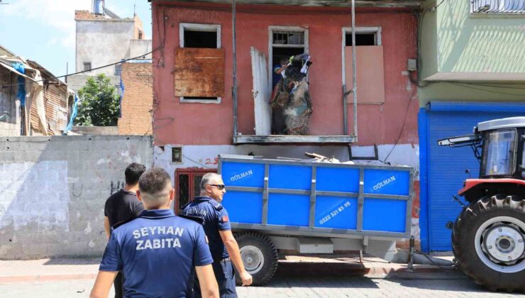 Uyuşturucu bağımlıları metruk yapıyı ’çöp ev’ haline getirdi