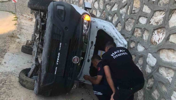 Yayladağı’nda trafik kazası: 2 yaralı