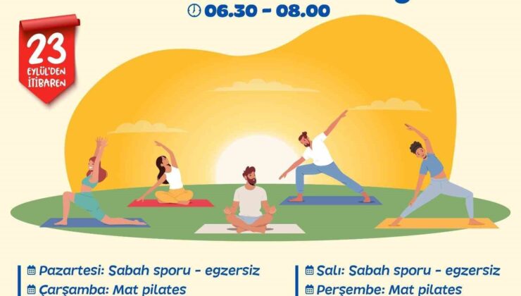 Yenişehir Belediyesinin sabah sporu ve mat plates etkinlikleri başlıyor