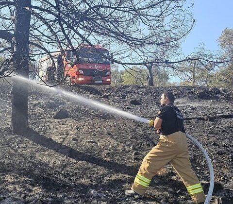 Antakya’da bahçe yangını