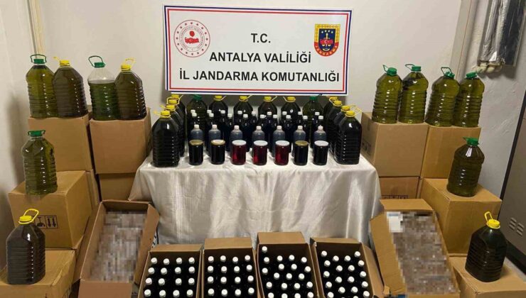 Antalya’da yüzlerce litre sahte zeytinyağı ve nar ekşisi ele geçirildi