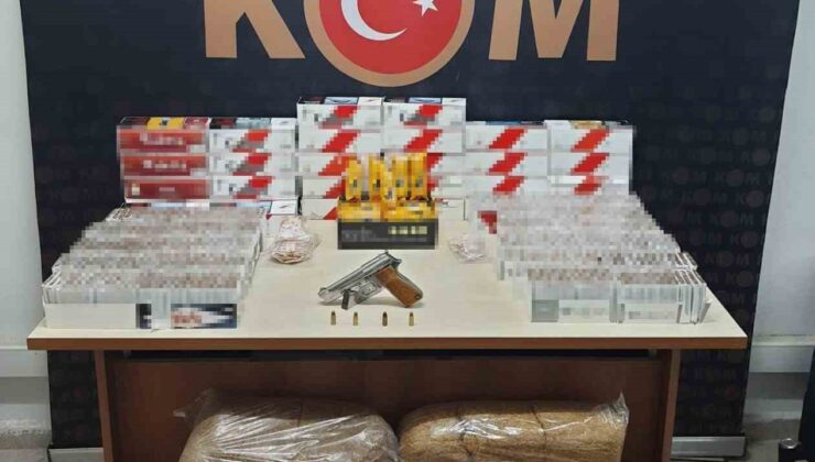 Burdur’da çok sayıda kaçak sigara ve silah ele geçirildi