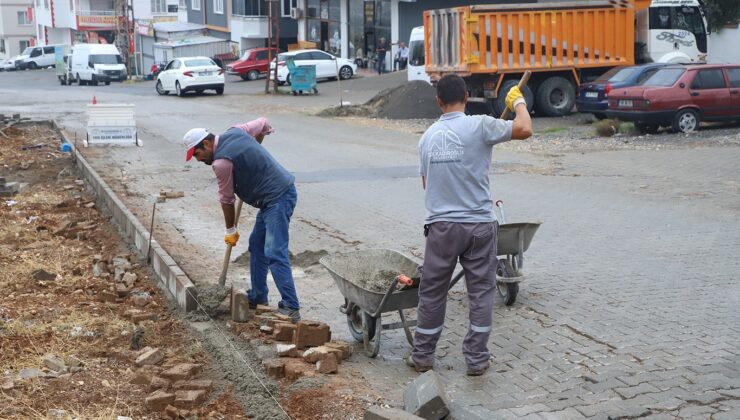 Dulkadiroğlu’nda kilit parke çalışması