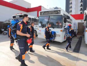 Mersin Büyükşehir Belediyesi’nden deprem tatbikatı