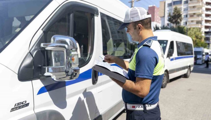 Mersin’de zabıta ekipleri okul servislerini denetliyor