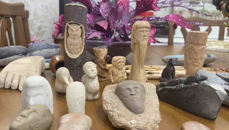 Meyve bıçağıyla başladı, evinin balkonunu sanat atölyesine dönüştürdü