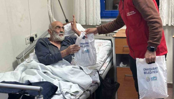 Onikişubat Belediyesi, hasta ve yakınlarına moral oluyor