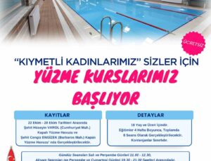 Onikişubat Belediyesi’nden kadınlara yönelik ücretsiz yüzme kursu