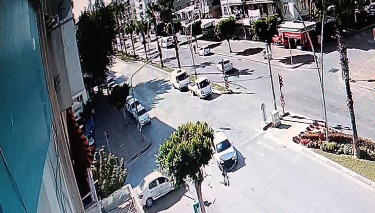 Yasağa rağmen dönmeye kalktı: Kaza anı güvenlik kamerasına yansıdı