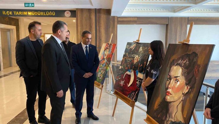 Antakya’da güzel sanatlar lisesi öğrencilerinden resim sergisi