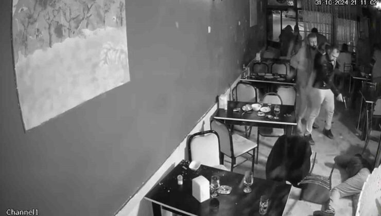 Burdur’da restorandaki cinayet anı güvenlik kamerasında