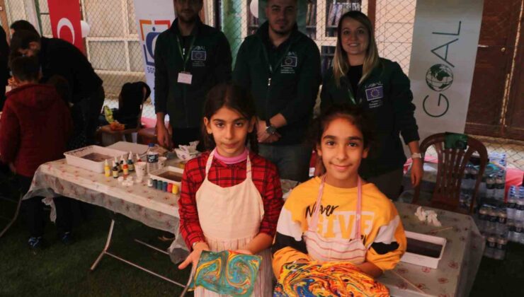 Depremzede çocuklar Dünya Çocuk Hakları Günü’nde doyasıya eğlendi