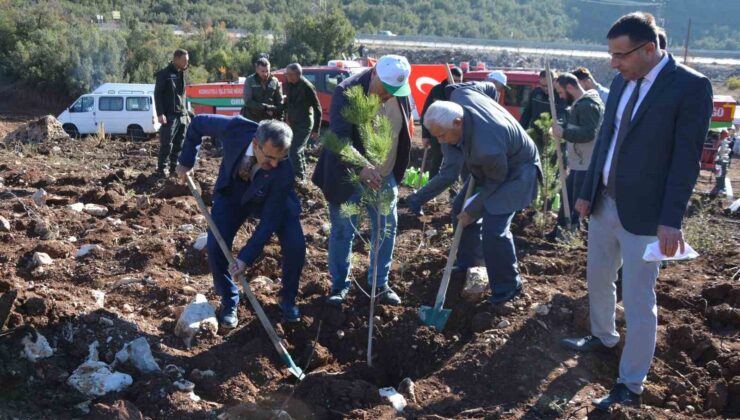Korkuteli’nde 500 fidan toprakla buluştu