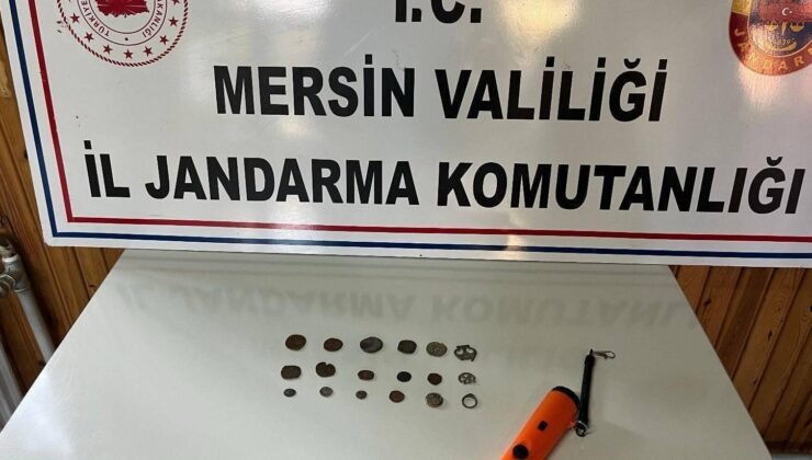 Mersin’de Bizans ve Roma dönemine ait sikkeler ve yüzük ele geçirildi