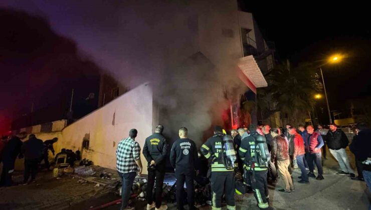 Mersin’de tekstil atölyesinde yangın: 4 işçi dumandan etkilendi