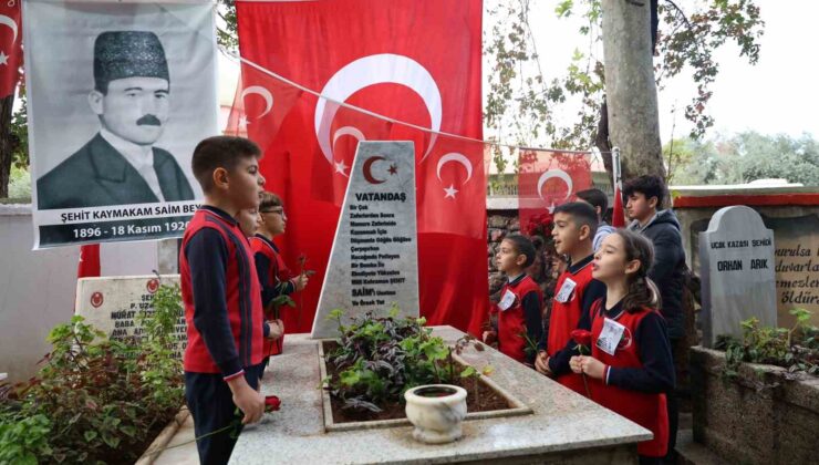 Milli mücadele kahramanı Saim Bey, şehadetinin 104. yılında kabri başında anıldı