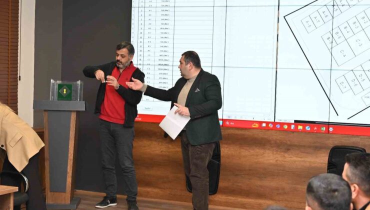 Osmaniye’de geçici prefabrik iş yerlerinin kura çekimi yapıldı