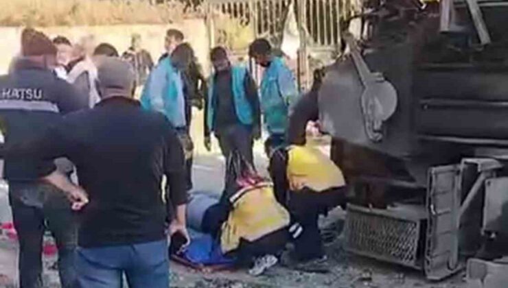 Sürücüsünün direksiyon hakimiyetini kaybettiği kamyon araçları biçti