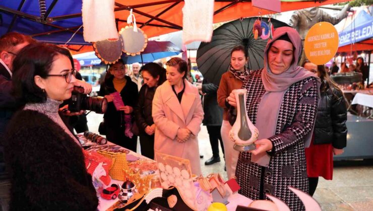 Akdeniz Belediyesinin ’Kadın Emeği Yılbaşı Pazarı’na ziyaretçi akını