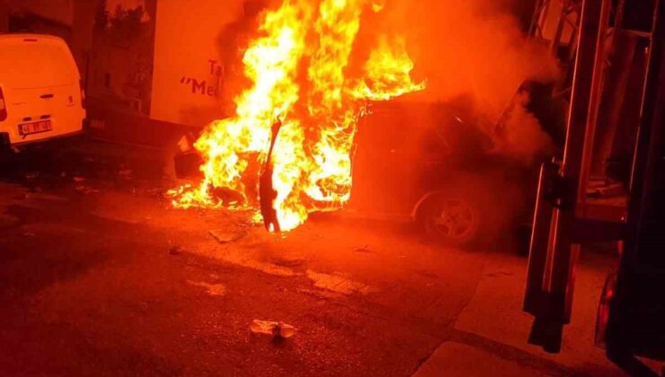 Kahramanmaraş’ta otomobil yangını