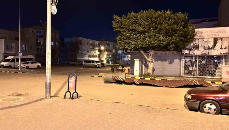 Kuvvetli fırtına ağaçları yerinden söktü, çatıları uçurdu