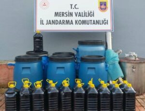 Mersin’de 420 litre sahte içki ele geçirildi