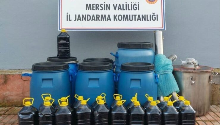 Mersin’de 420 litre sahte içki ele geçirildi