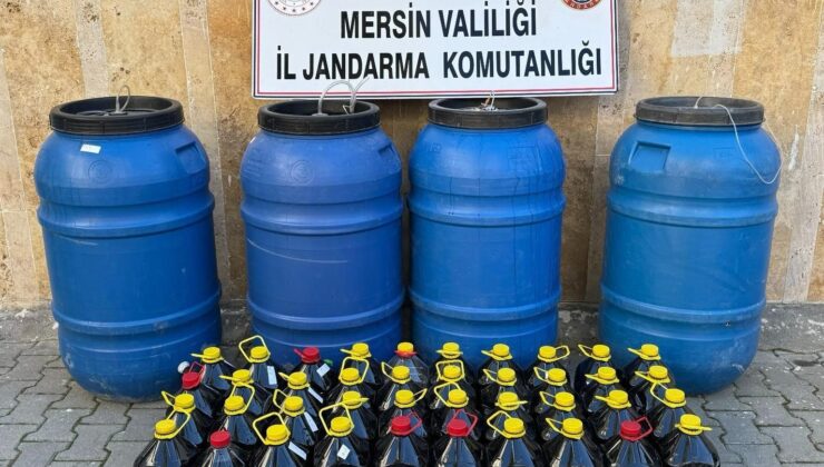 Mersin’de sahte içki imalathanesine operasyon: 2 ton 115 litre içki ele geçirildi